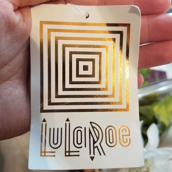 LuLaRoe Brown Sarah Metallic Aztec Chevron Cardigan - Picture 4 of 8